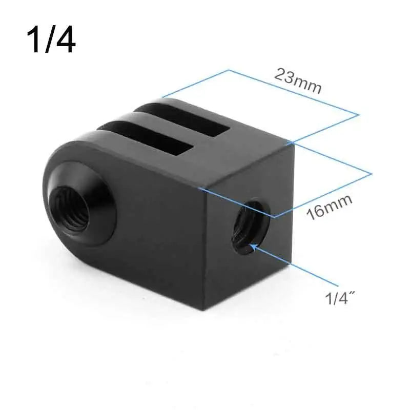 Mini 1/4" M6 Tripod Screw Adapter Aluminum Monopod Mount Base For 13 12 11 10 9 Action Camera Accessories Oasis Select Regular