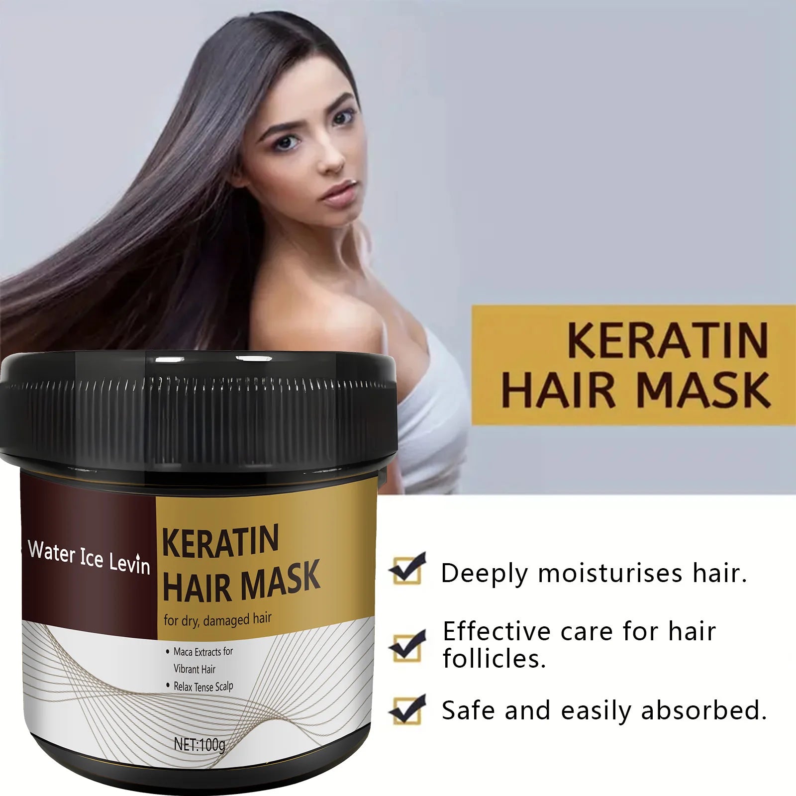 Keratin Hair Mask – Repair Damaged & Frizzy Hair 100g Keratin Hair Mask Oasis Select