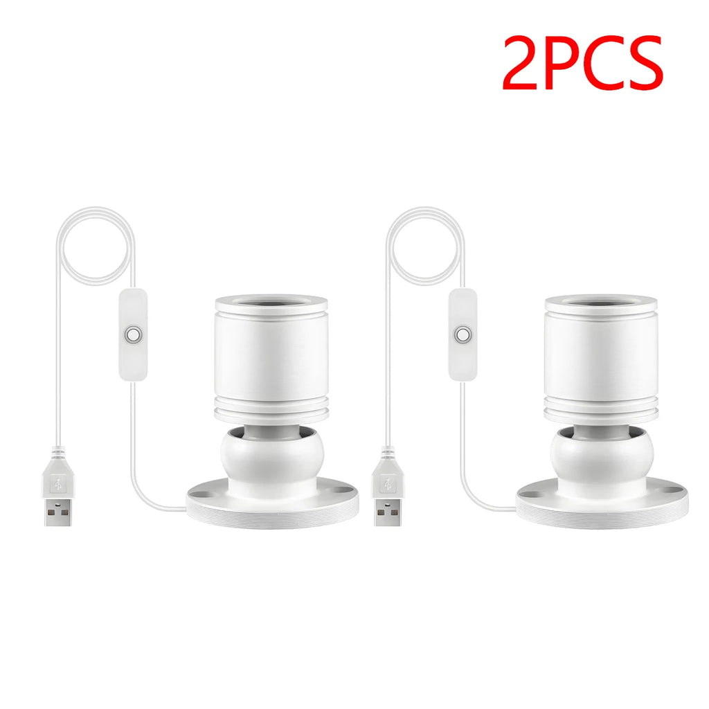 USB 5V 2-10pcs SpotLight Decor Lights for Wine Closet Anime Character Display Shelf Collectibles Souvenirs Cabinet Downlight Oasis Select 2x White Shell Neutral White Light