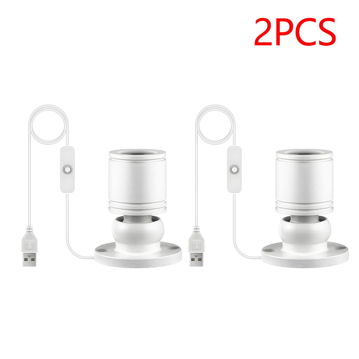 5V LED Spotlight 1W High Quality Aluminum Shell Ceiling Wall Lamp for Living Room Cabinet,USB Ports for Power Bank/Computer/TV Oasis Select 2PCS White Shell Yellow Lihgt