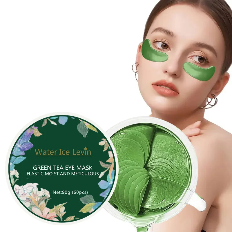 Collagen Eye Mask with Green Tea Extract, Suitable for Dark Circles and Puffiness, Moisturizing and Anti-Wrinkle, 60 Pieces Oasis Select