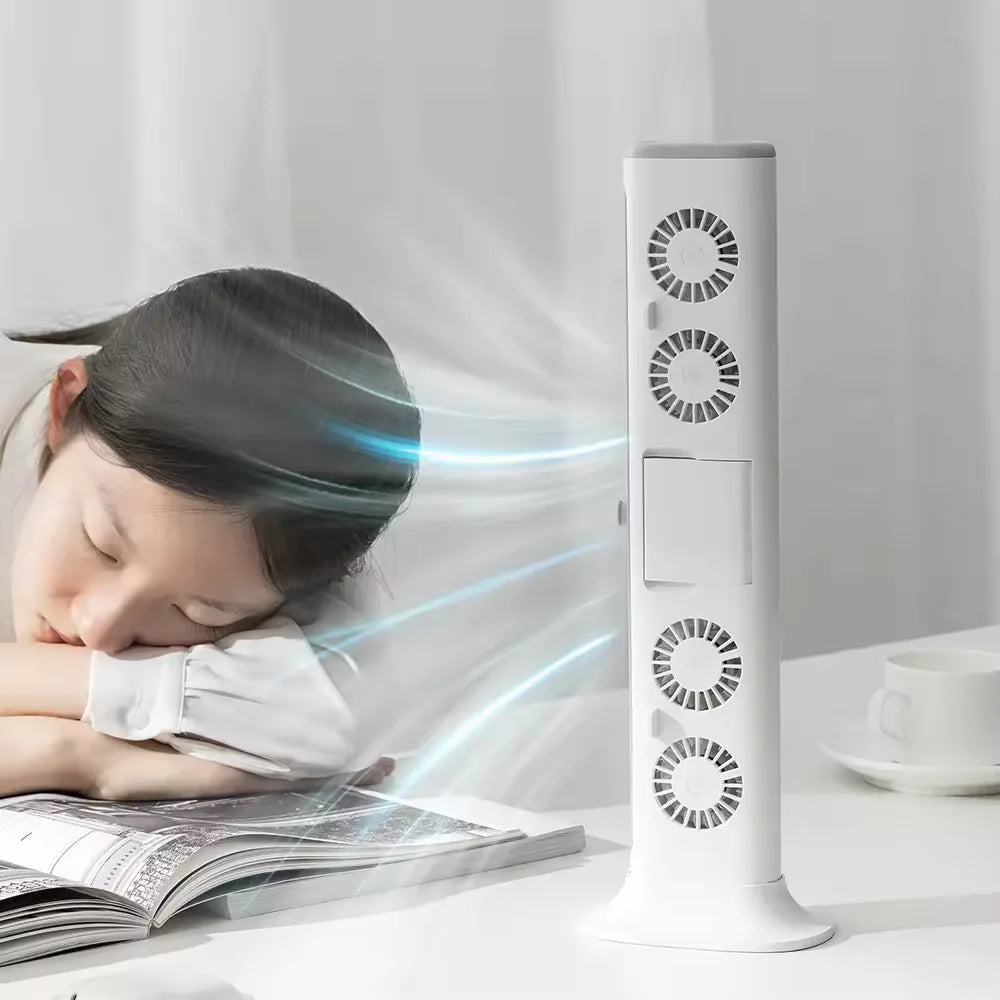 URGGU 4000mAh USB Clip-On Desk Fan | 3 Wind Modes, Rechargeable
