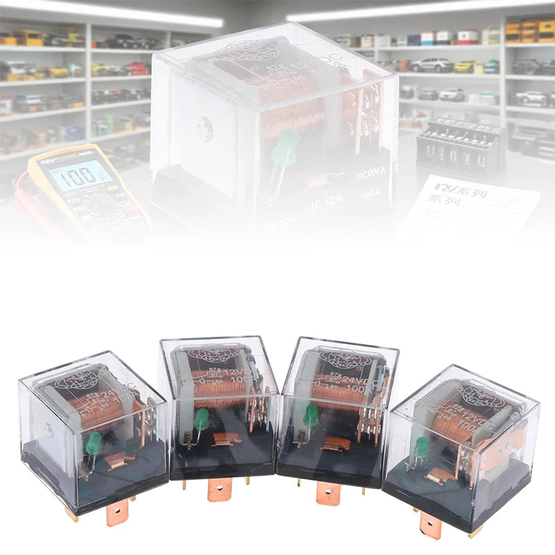 Waterproof Automotive Relay 12v/24v 100a 4pin/5pin Spdt Control Car Relays 2.8*2.8*2.5cm Oasis Select