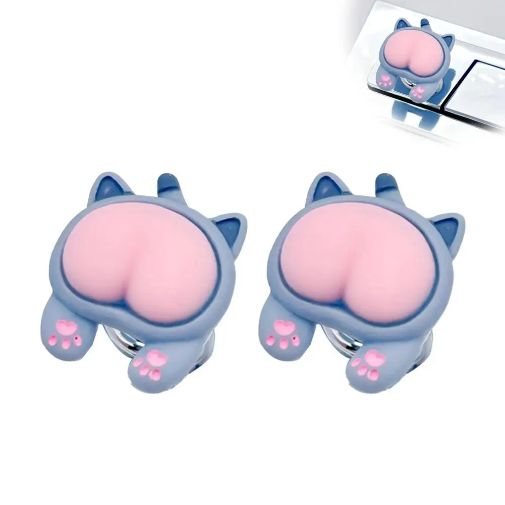 Funny Animal Toilet Flush Button Assistant Silicone Cartoon Button Presser Helper for Long Nails Bathroom Decor Oasis Select A