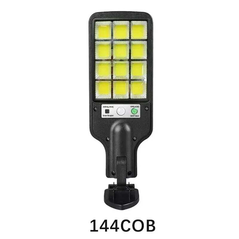 108 COB Sensor Street Lamp 3 Light Modes Outdoor Waterproof Security Solar Lamps for Garden Patio Path Remote Control Light Oasis Select JX616 144COB