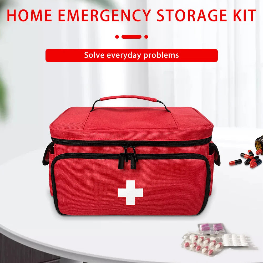 Portable First Aid Kit Bag – Waterproof Medicine Organizer