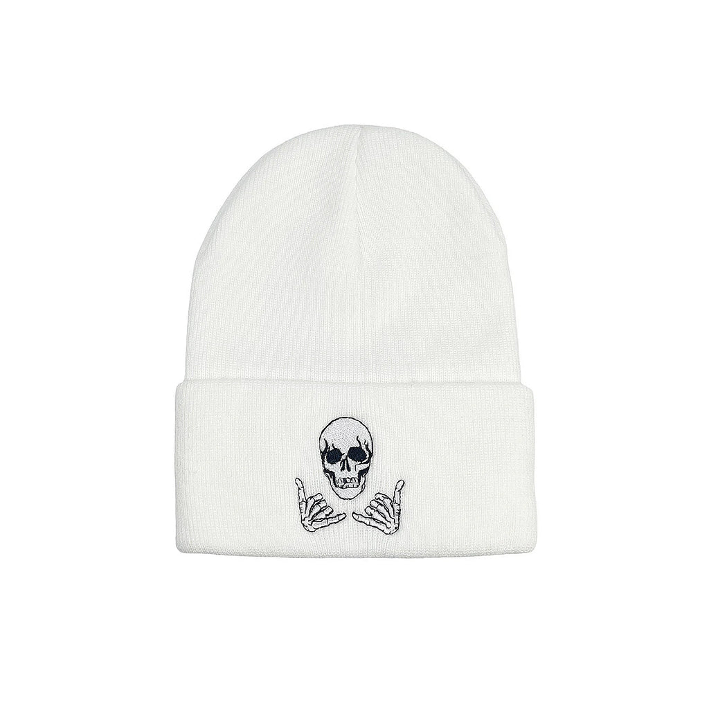 Alphabet Skull Wings Embroidered Hat Cold Hat Guapi Hat Love Embroidered Pure Acrylic Hat Trendy Brand Oasis Select