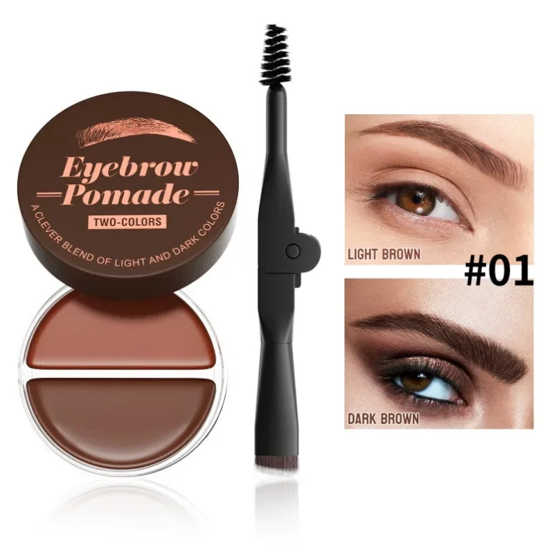 Hello Kiss 2-in-1 Two-Color Eyebrow Cream | Waterproof & Long Lasting