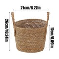 Planter Basket Straw Flowerpot Wicker Planter Basket Flower Pot Rattan Straw Flower Basket For Home Garden Yard Decoration Oasis Select 1PC