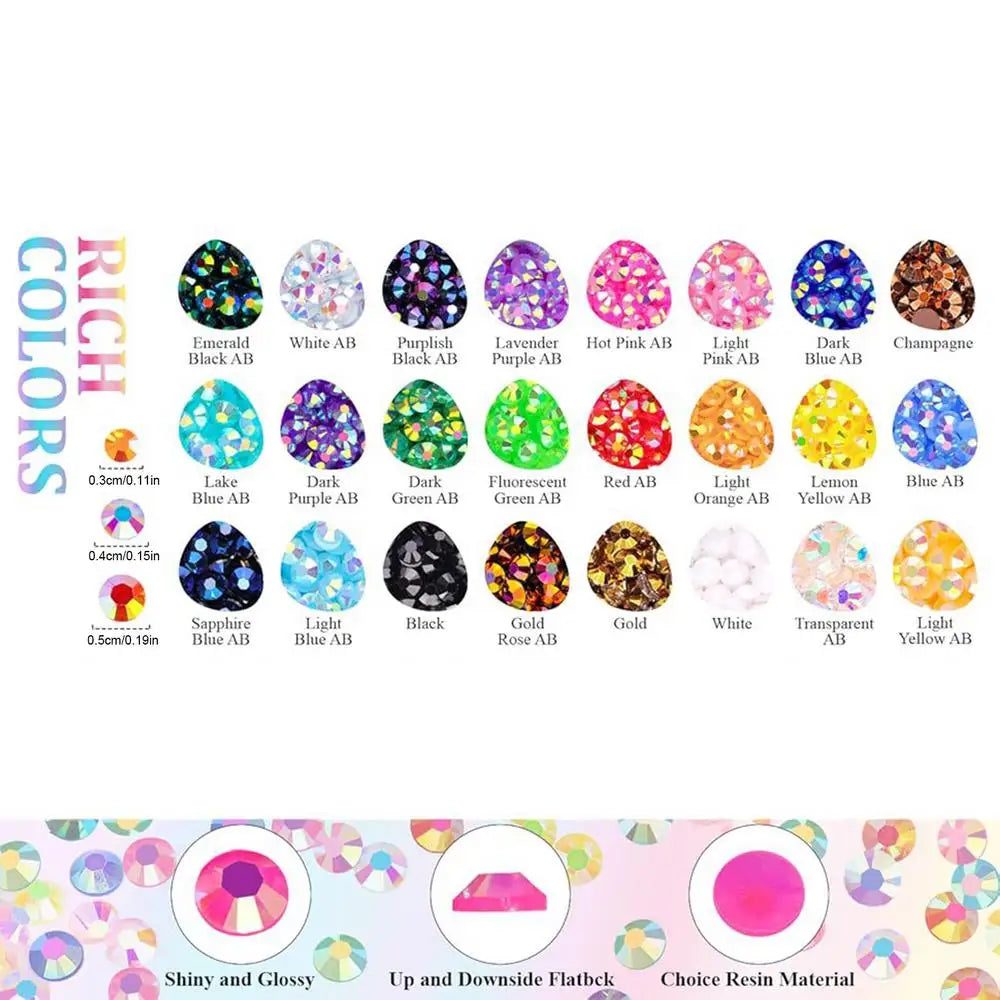 Rhinestones for Crafting 32000 Pieces 3mm Jelly Rhinestones with 40 Colors Jelly Gems Decoration for Jewelry Crafts Shoes Oasis Select China Mainland set