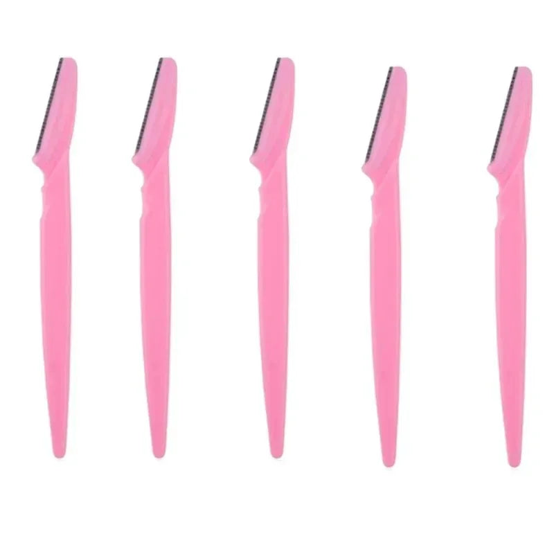 1-10Pcs Mix Color Eyebrow Razor Women Face And Body Safe Trimmer Hair Shaver Eye Brow Remover With Cover Small Makeup Tools Set Oasis Select 5pcs Pink