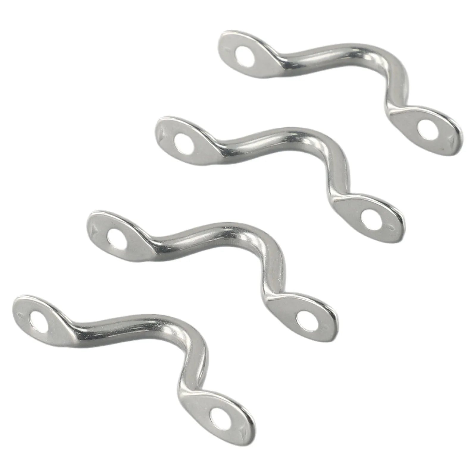 4Pcs Handle 5mm Stainless Steel Wire Eye Straps Boat Marine Tie Down Fender Hook Canopy Engines Accessories Stainless-Steel Oasis Select 4PCS