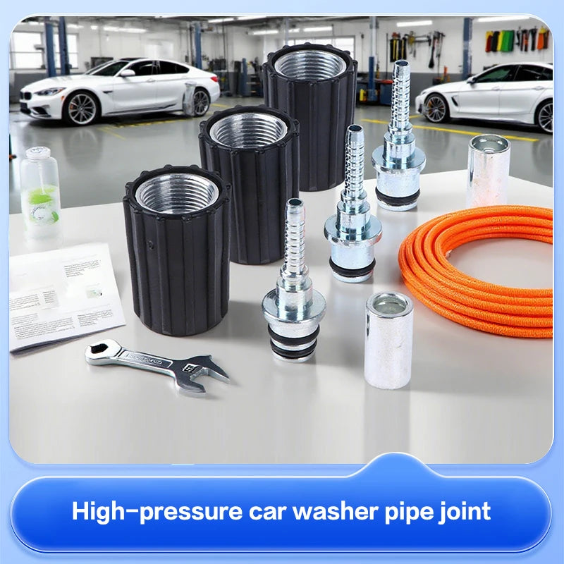 High Pressure Washer Hose Insert Fittings D14 D15mm Ring Nut M22 Car Wash Cleaning Hose Pipe Repair Fitting Twist Connector Oasis Select