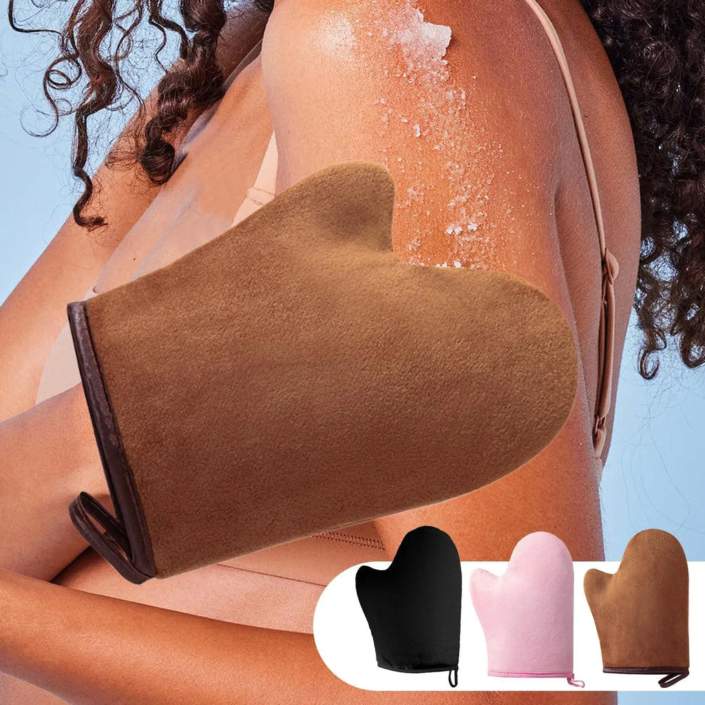 Self-Tanning Glove Tanning Body Lotion Mitt Reusable Machine Washable Applicator with Thumb Soft Tool Double-Sided Applicator Oasis Select