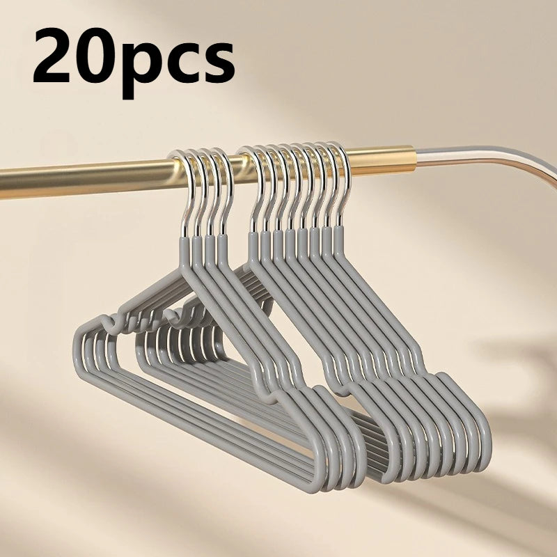 Heavy Duty Metal Clothes Hangers 20 Pack, Anti-Slip Space Saving Coat Hangers for Closet, Garage, Boutique & Household Storage Oasis Select 20pcs gray