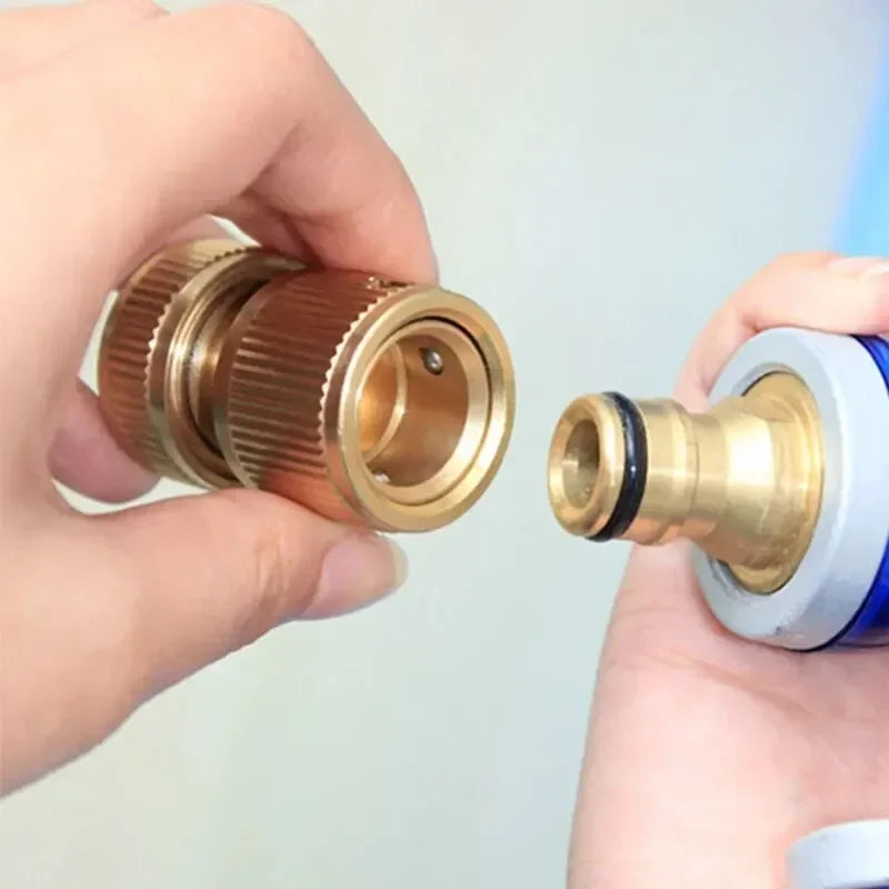 4-point Water Pipe Quick Connector Copper High Pressure Coupling for Water Gun Adapter Joints Garden Irrigation Accessories Oasis Select