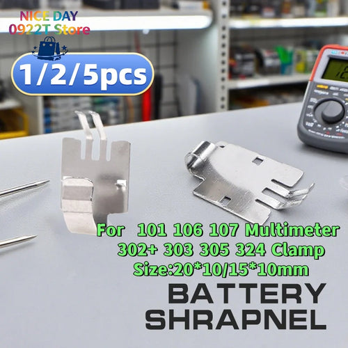 For 101 106 107 Multimeter 302+ 303 305 324 Clamp Meter Replacement Multimeter Battery Shrapnel Contact Piece@#X Oasis Select