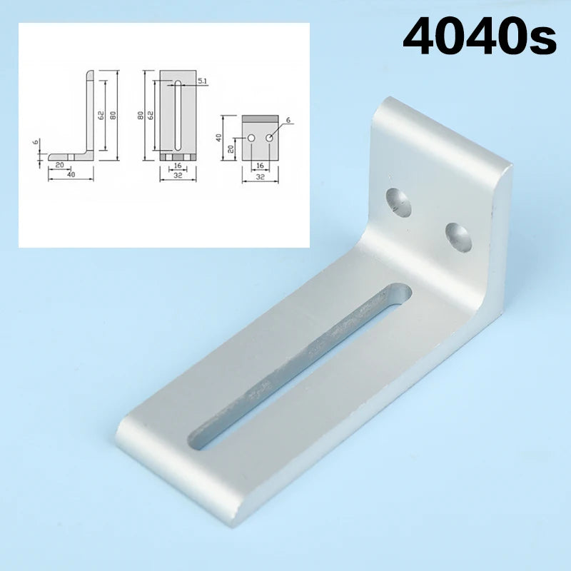 1/2Pcs Aluminum Profile Frame Support Brackets Layer Plate Outer Side Fixing Parts Compatible with 2020 3030 4040 Oasis Select
