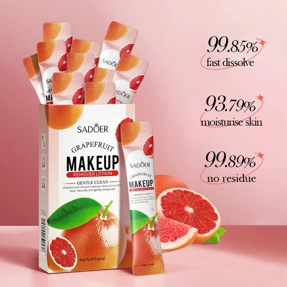 Sadoer Grapefruit Makeup Remover – Gentle Cleansing 10x5ml Makeup Remover Oasis Select