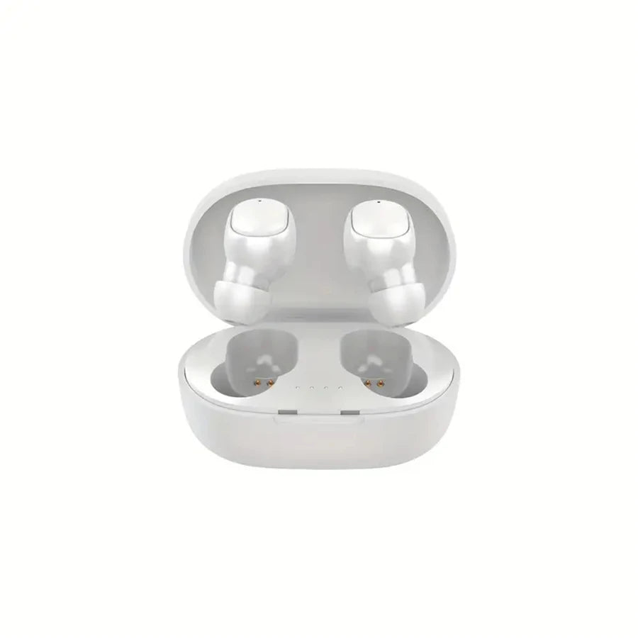 TWS A6S Headset Wireless Earphones Bluetooth Headphones Sport LED Display Touch Stereo Fone Bluetooth Earbuds for Xiaomi Huawei Oasis Select White