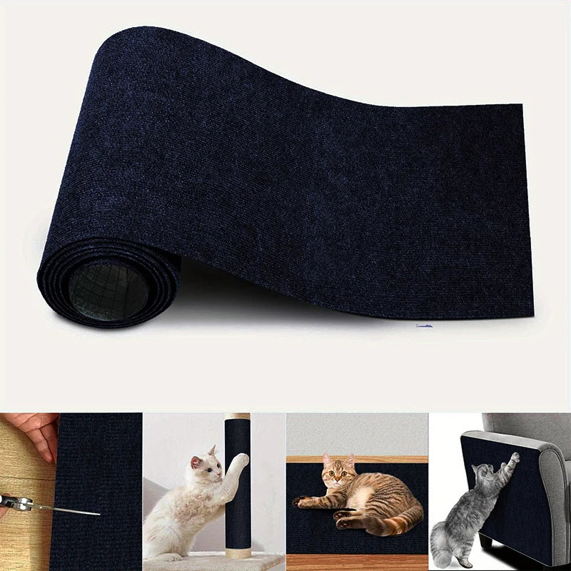 Bedroom Rug Wall Carpet Chair 40cmX1m Wear-resistant and Anti Slip Self-adhesive Living Room Anti Cat Scratch Sofa Decoration Oasis Select dark blue 40cmX1m