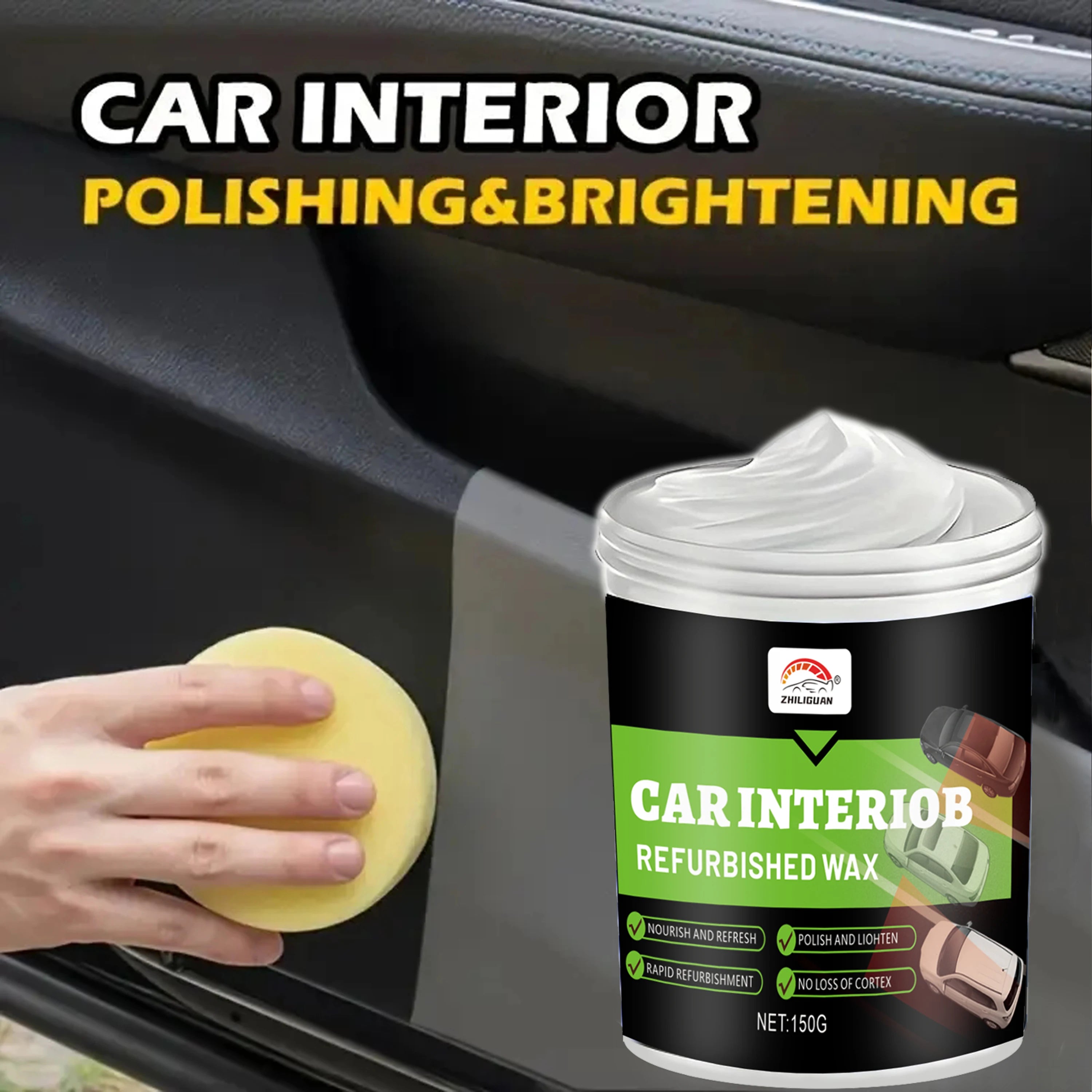 Car Plastic Repair Wax – Dashboard, Tire & Scratch Restorer