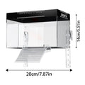 Turtle Basking Dock Pet Turtle Tank Basking Dock with Lid Living Room Hotel Reptile Resting Land Habitat Topper for Animal Oasis Select S No sunlight
