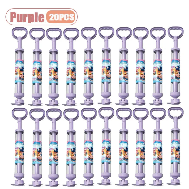 Large Capacity Double Nozzle Water Spray Toy for Kids Water Fight Splash Blaster Pull String Outdoor Summer Beach Play Oasis Select Purple-20PCS