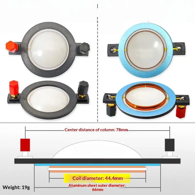 1Pcs Diaphragms Titaniums Film Tweeter Voice Coil Membranes 44.4mm Oasis Select A5
