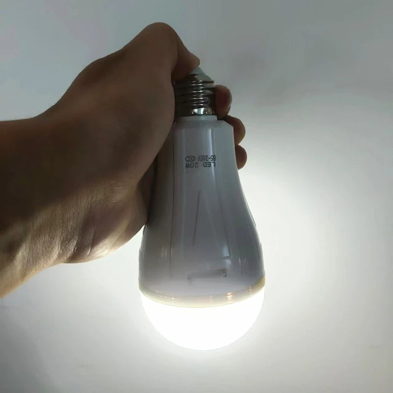 E27 Emergency LED Bulb | Built-In 18650 Battery AC85–265V