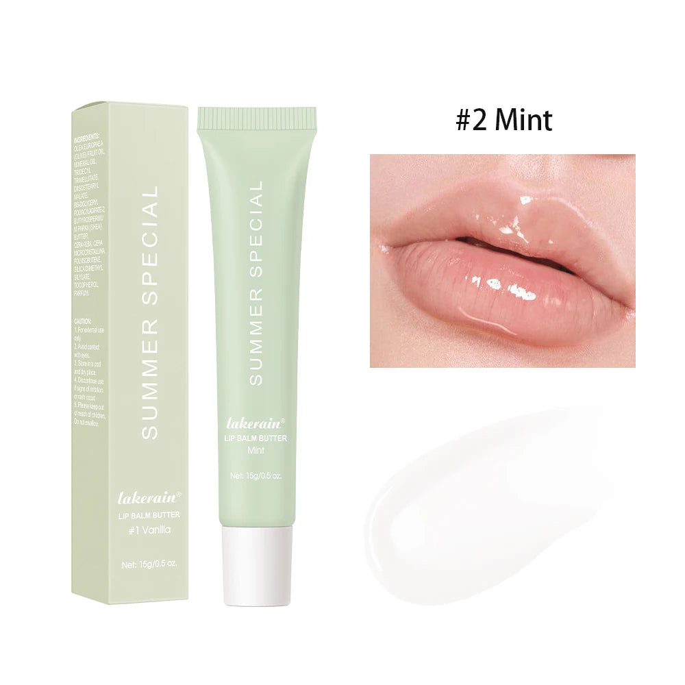 Summer Lip Balm Butter Moisturizing Mirror Lip Gloss Lip Vanilla Pink Sugar Coffee Cake Smell Lipstick Transparent Oil Makeup Oasis Select 2Mint
