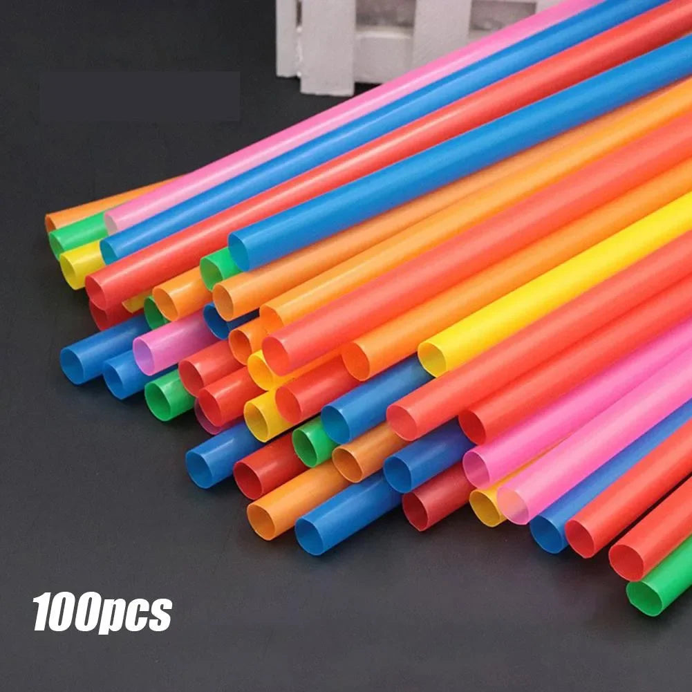100pcs 210x11mm Straws Big Milkshake Straws Smoothie Straws Beverage Thick Straw For Boba Tea Milkshake Bar Accessories Oasis Select