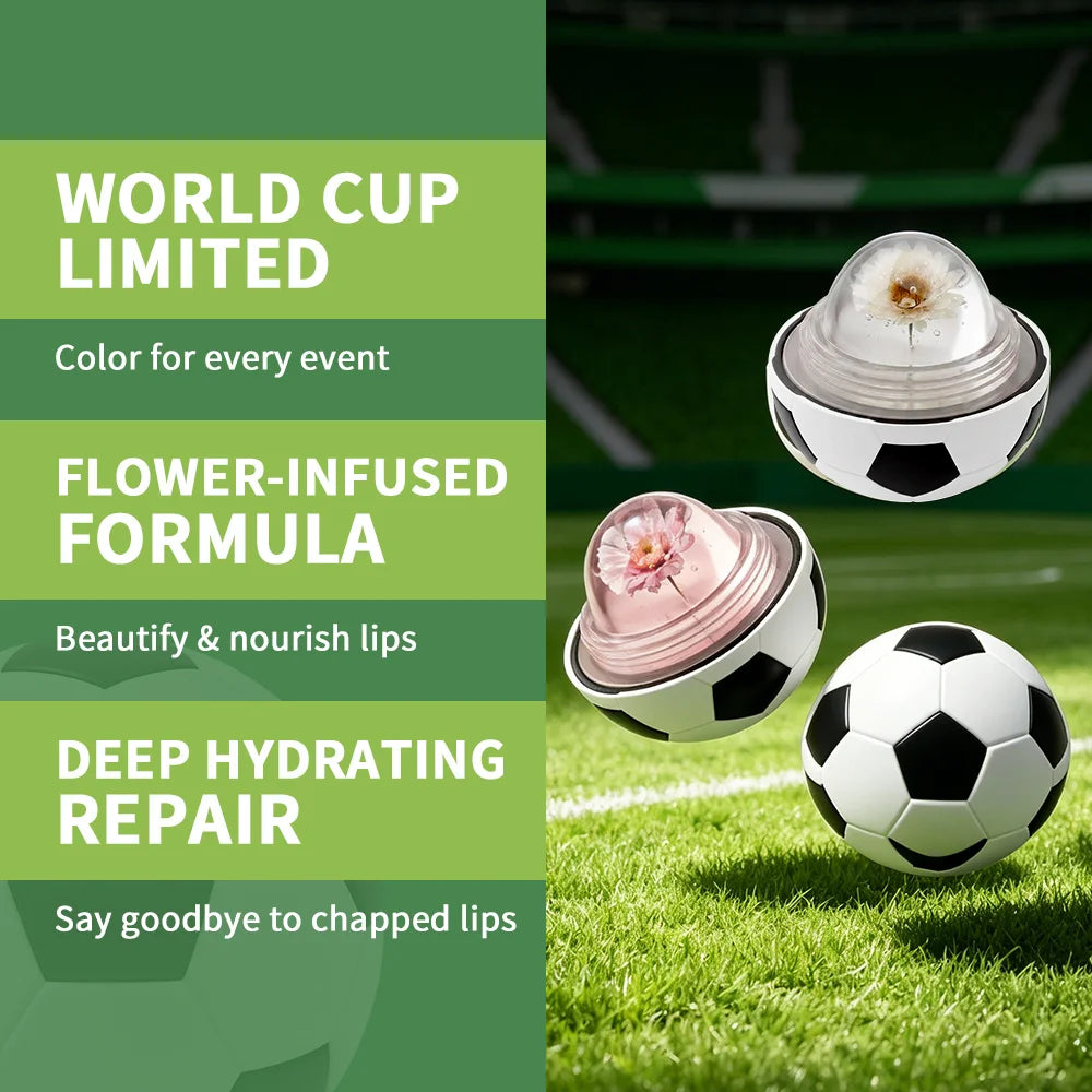 Soccer Ball pH Color-Changing Lip Balm – Flower-Infused Color-Changing Lip Balm Oasis Select