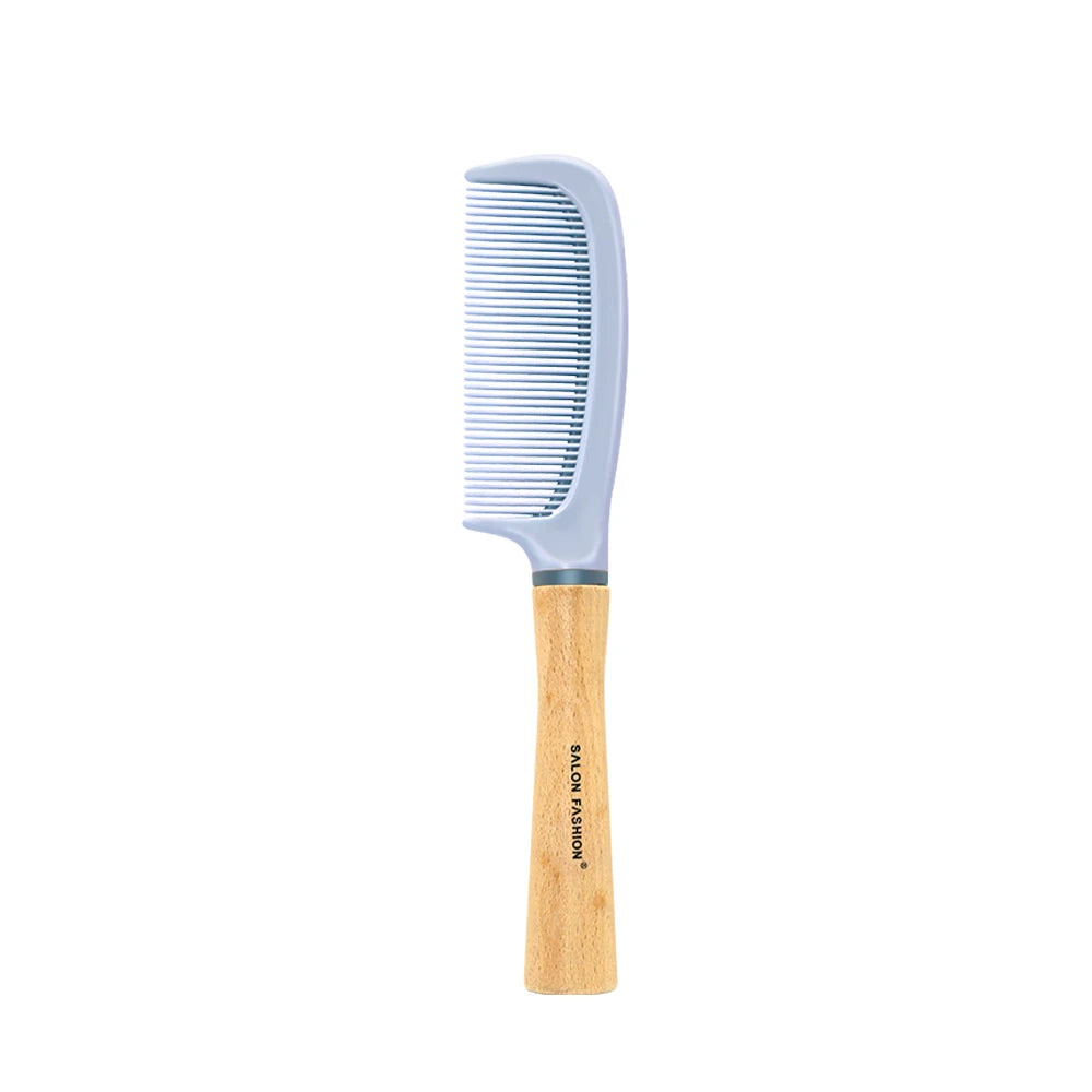 Wooden handle hair comb Hair Curling Brush Anti Static Air Cushion Brush Anti Detangling HairBrush Salon Styling Hair Tools Oasis Select Flat-blue2