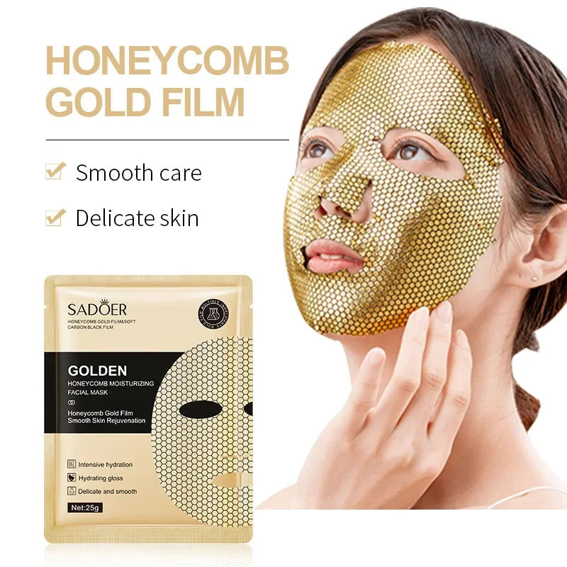 Golden Honeycomb Facial Mask – Oil Control & Brightening 10 Pack Sheet Face Mask Oasis Select Default Title