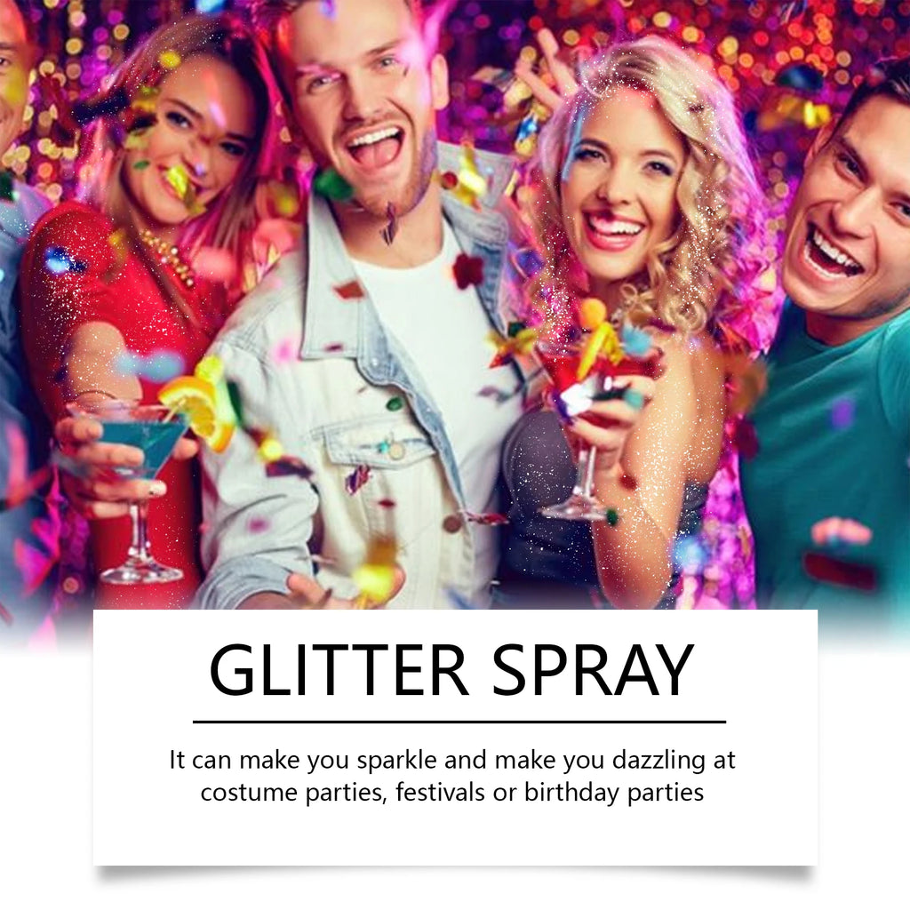 Shimmer Glitter Spray - Hair & Body Highlighter with Subtle Shine, Ideal for Parties, Festivals & Celebrations Oasis Select