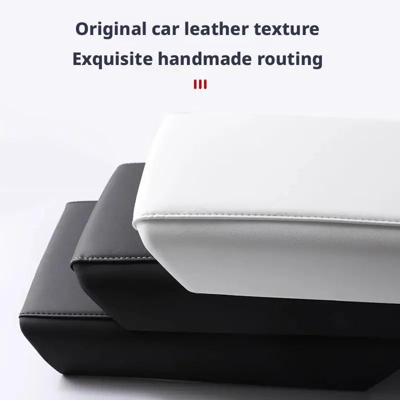For Tesla Model Y 2025 Juniper Leather Armrest Box Protective Cover Pad Arm Rest Lid For Model 3 Highland 2024 Auto Accessories Oasis Select
