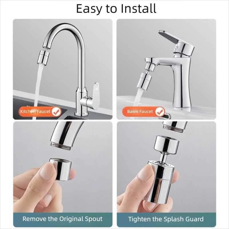 360° Rotating Faucet Aerator – 2-Mode Anti-Splash Tap Nozzle Faucet Aerator Oasis Select