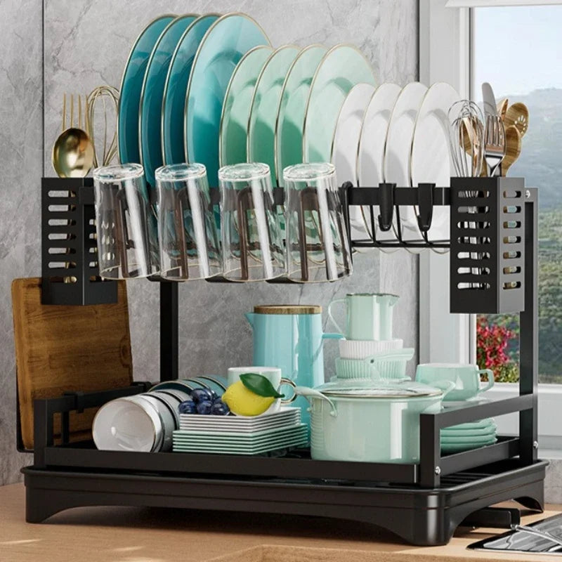 Dish storage rack, household drain fork, chopsticks, cutlery box, countertop, kitchen sink, dish rack Oasis Select