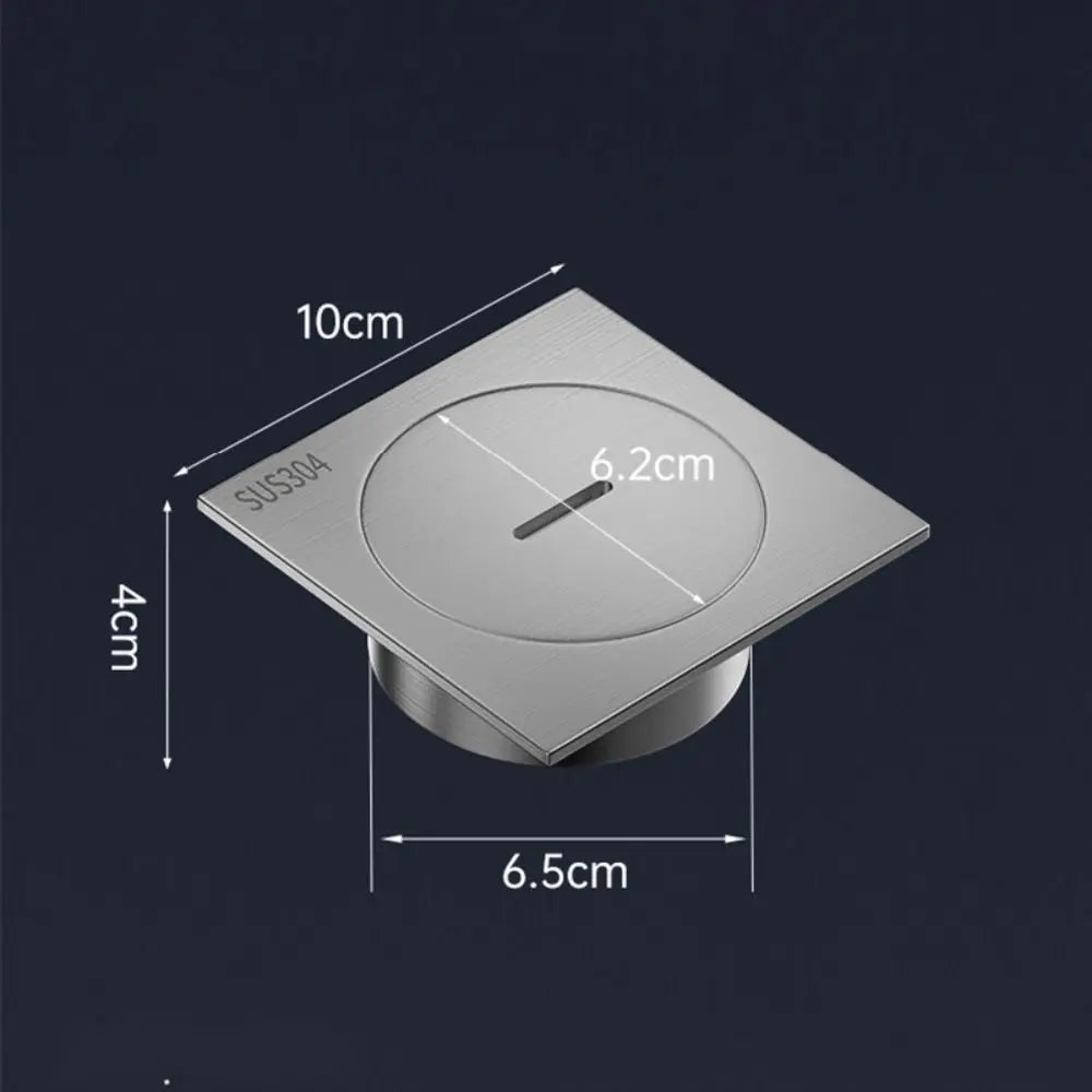Heavy Duty Square Floor Clean Out 304 Stainless Steel 75/110 Plug Drainage Port with Cleaning Port Shower Floor Drain Bathroom Oasis Select