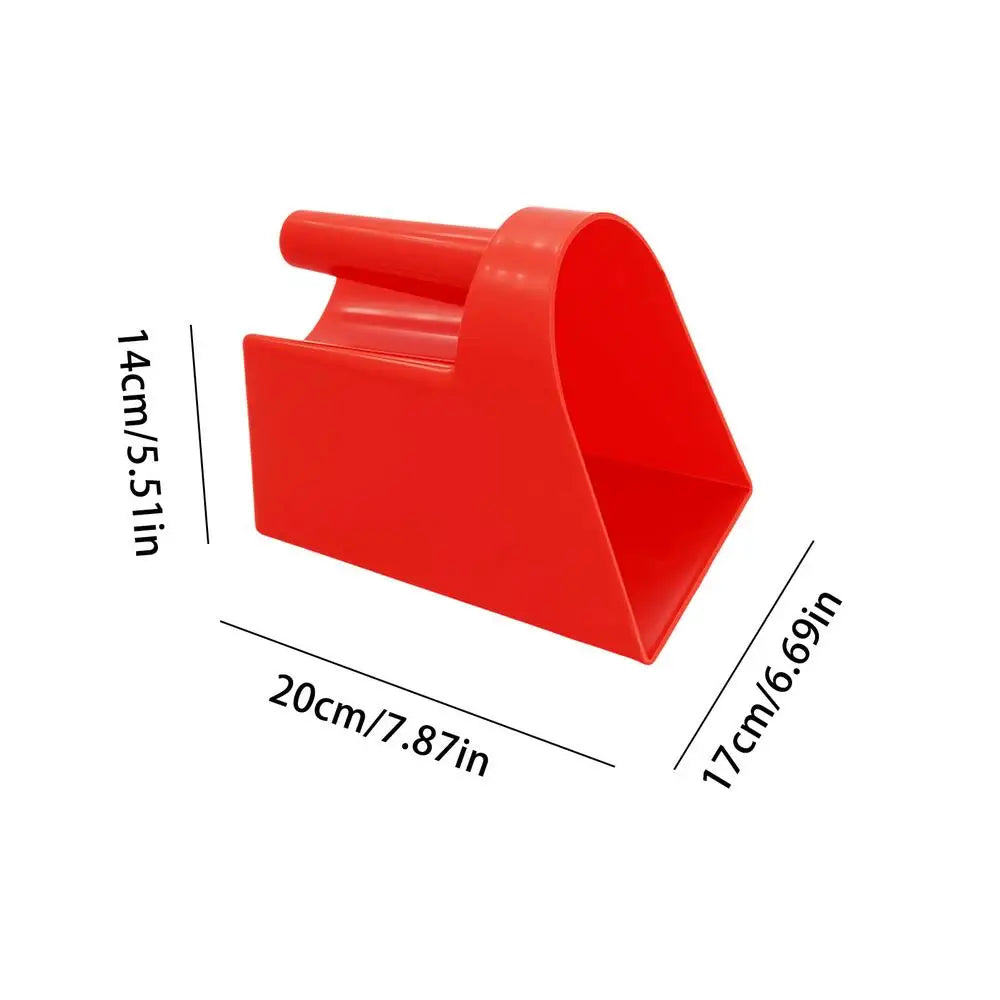 Plastic Feed Scoop Thickened Flat Bottom Food Shovel For Sheep Farming Utility Feed Scoop Poultry Durable Livestock Feeding Tool Oasis Select Red