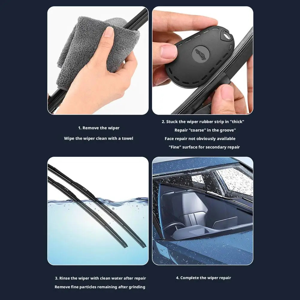 Car Wiper Repair Tool Universal Windshield Wiper Blade Strips Polisher Kit for Rubber Scratch Mud Dust Water Stain Removal Oasis Select