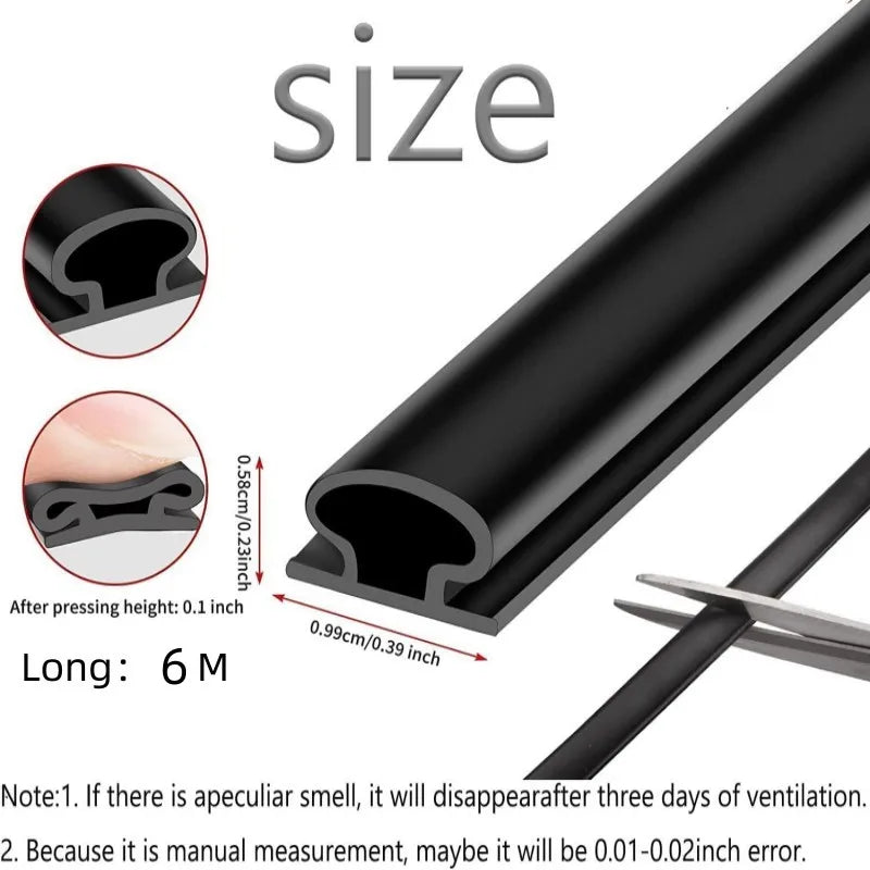 1 Piece Security Door Access Door Window Sealing Strip TPE Weatherproof Anti-Collision Strip Sound Insulationself-Adhesive Oasis Select 10MMX6MMX6M