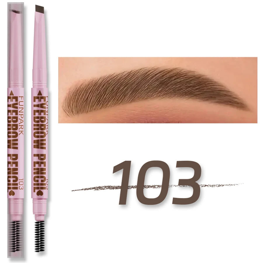 FUNPARK 2-in-1 Waterproof Eyebrow Pencil & Brush – 5 Colors