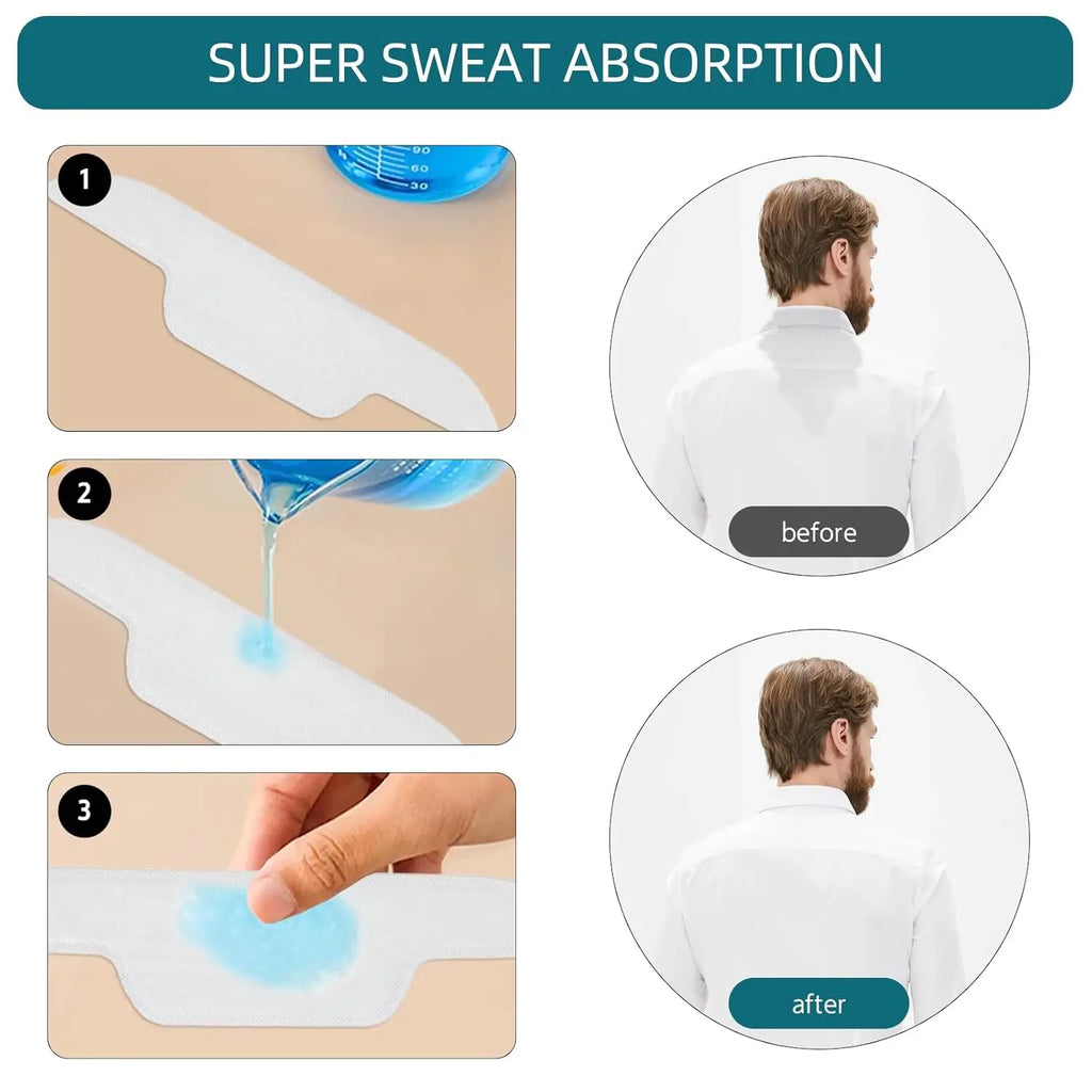 100/200 PCS Collar Protectors for Shirts Hat Sweat Liner Disposable Self-Adhesive Collar Protectors for Important Occasion Oasis Select