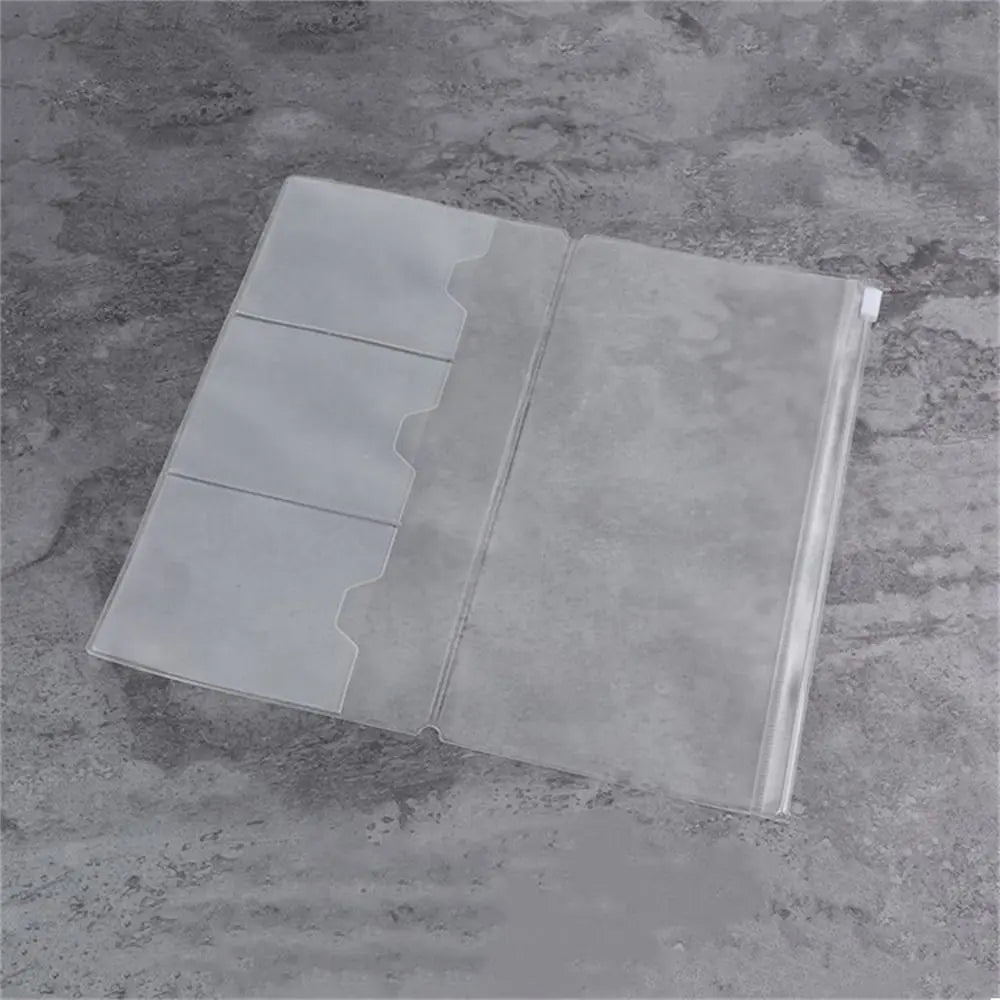 PVC Zipper Bag for Midori Travelers Notebook Journal Planner Accessory Card Holder Storage Standard/Pocket/Passport Oasis Select 210x110mm