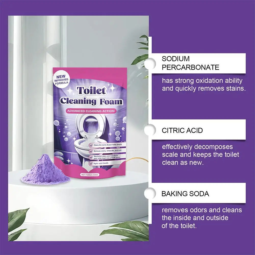 Toilet Bowl Cleaner Powder Foam – Deep Descaling & Stain Remover Toilet Bowl Cleaner Oasis Select