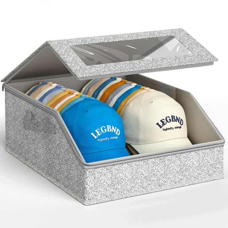 1PC Large Capacity Baseball Cap Storage Box, Space Saving Design, Easy To Access and Neatly Arranged Oasis Select