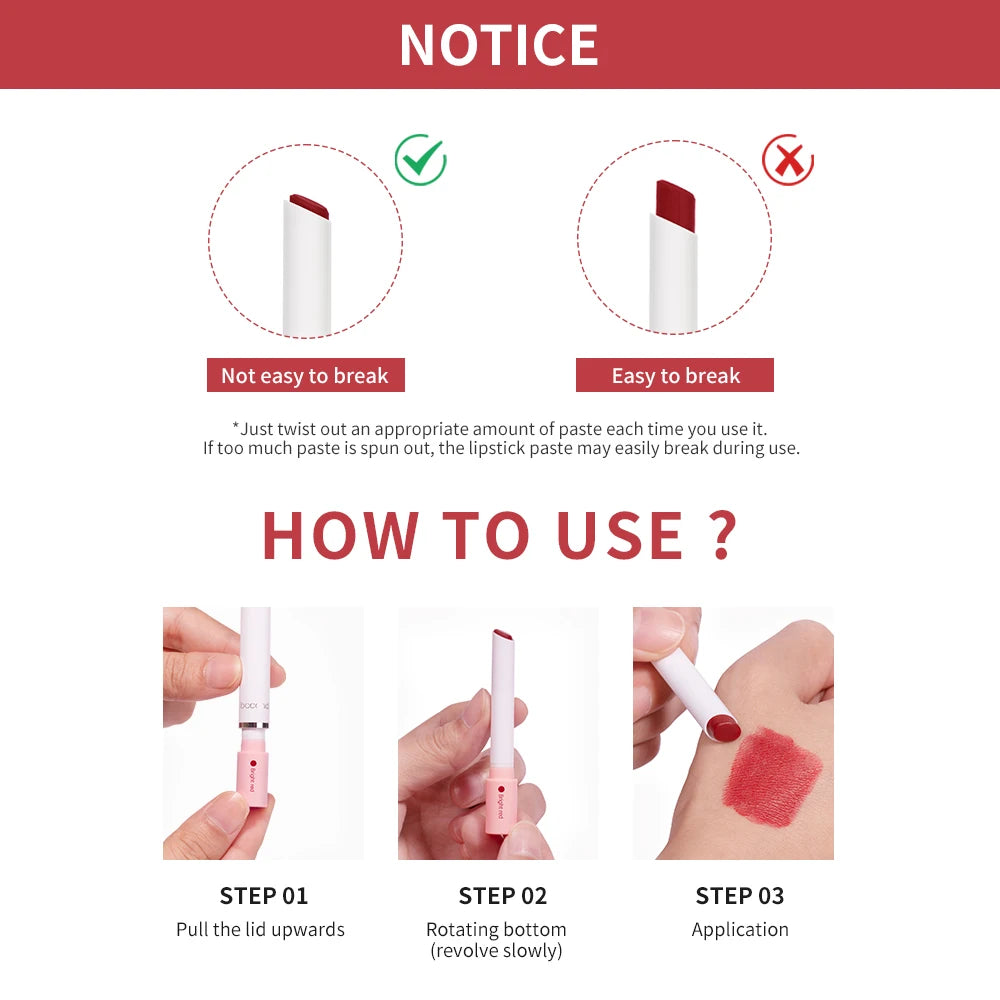 4PCS/Set Matte Long Lasting Waterproof Creative Cigarette Lipstick Set Matt Lip Stick Tube Nude Red Velvet Lip Tint Makeup Oasis Select