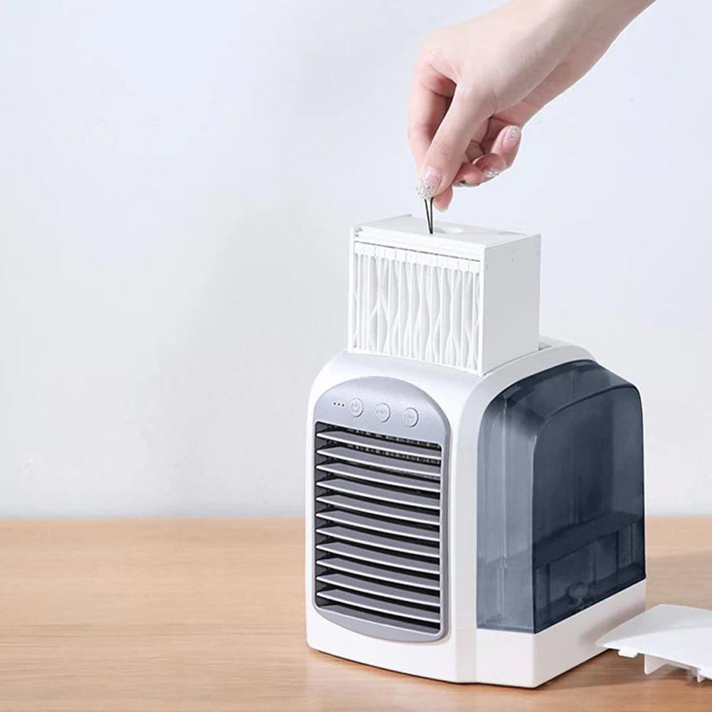 USB Air Conditioner 3 Gear Water-Cooled Air Cooling Machine Personal Portable Desktop Fan 380ml Tank Cooling Fan for Home Office Oasis Select